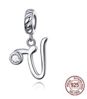 Simple Style Commute Letter Sterling Silver Inlay Zircon Charms sku image 20