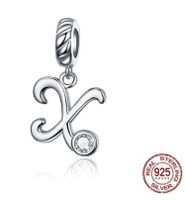 Simple Style Commute Letter Sterling Silver Inlay Zircon Charms sku image 21