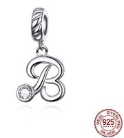 Simple Style Commute Letter Sterling Silver Inlay Zircon Charms main image 2