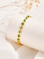 Simple Style Classic Style Color Block 304 Stainless Steel 18K Gold Plated Bracelets In Bulk sku image 1