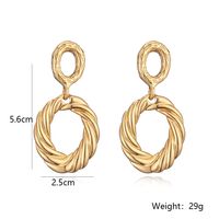 1 Pair Simple Style Geometric Plating Copper 18k Gold Plated Drop Earrings main image 3