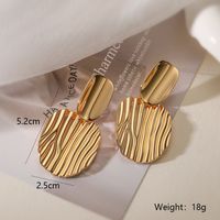1 Pair Simple Style Geometric Plating Copper 18k Gold Plated Drop Earrings main image 2