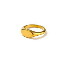 304 Stainless Steel 14K Gold Plated Simple Style Plating Geometric Rings main image 5