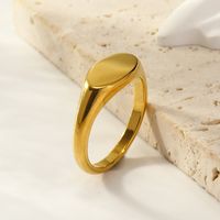 304 Stainless Steel 14K Gold Plated Simple Style Plating Geometric Rings main image 2