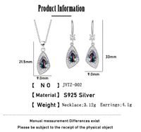 Vintage Style Geometric Water Droplets Sterling Silver Plating Inlay Zircon Women's Jewelry Set main image 2