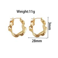 1 Pair Simple Style Geometric Alloy White Gold Plated Gold Plated Hoop Earrings main image 2