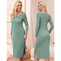 Lady Classic Style Solid Color Polyester Maternity Clothing main image 7