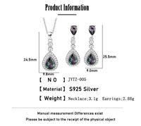 Vintage Style Water Droplets Sterling Silver Tassel Plating Inlay Zircon Women's Jewelry Set main image 2