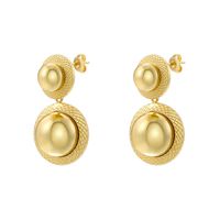 1 Pair Casual Vintage Style Simple Style Water Droplets Plating Copper 18k Gold Plated Drop Earrings sku image 3