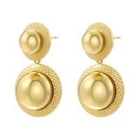 1 Pair Casual Vintage Style Simple Style Water Droplets Plating Copper 18k Gold Plated Drop Earrings sku image 7