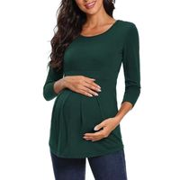 Simple Style Solid Color Polyester Maternity Clothing main image 6
