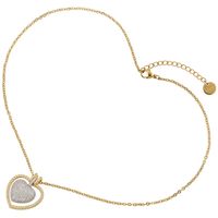 Casual Elegant Heart Shape Copper Plating Inlay Zircon 18k Gold Plated Necklace main image 5