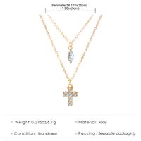 Simple Style Solid Color Alloy Plating Inlay Zircon Silver Plated Women's Layered Necklaces main image 2