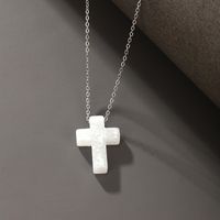 304 Stainless Steel Plastic XUPING Simple Style Hexagram Cross Pendant Necklace main image 7