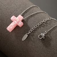304 Stainless Steel Plastic XUPING Simple Style Hexagram Cross Pendant Necklace main image 9