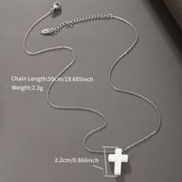 304 Stainless Steel Plastic XUPING Simple Style Hexagram Cross Pendant Necklace sku image 6