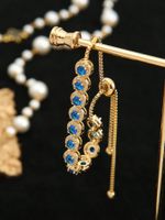 Elegant Shiny Geometric Copper Zircon 18k Gold Plated Bracelets main image 8