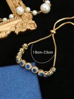 Elegant Shiny Geometric Copper Zircon 18k Gold Plated Bracelets main image 4