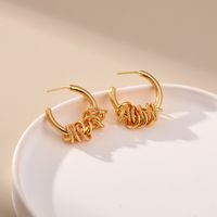 1 Pair Simple Style Streetwear Knot Copper Silver Plated Ear Studs main image 3