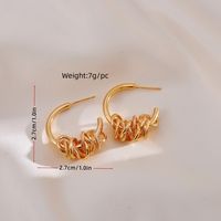 1 Pair Simple Style Streetwear Knot Copper Silver Plated Ear Studs main image 2