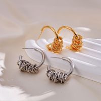 1 Pair Simple Style Streetwear Knot Copper Silver Plated Ear Studs main image 1