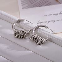 1 Pair Simple Style Streetwear Knot Copper Silver Plated Ear Studs main image 4