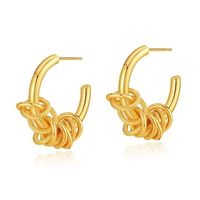 1 Pair Simple Style Streetwear Knot Copper Silver Plated Ear Studs main image 6