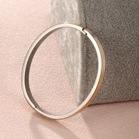 Elegant XUPING Simple Style Color Block 304 Stainless Steel 18K Gold Plated Raw Steel Bangle In Bulk main image 4