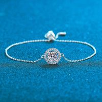 Casual Sweet Round Square Sterling Silver Plating Inlay Zircon Silver Plated Bracelets main image 7