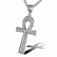 Hip-hop Cross Stainless Steel Inlay Artificial Diamond Unisex Charms Necklace main image 5