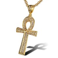 Hip-hop Cross Stainless Steel Inlay Artificial Diamond Unisex Charms Necklace main image 2