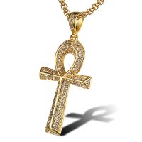 Hip-hop Cross Stainless Steel Inlay Artificial Diamond Unisex Charms Necklace sku image 4