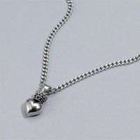 Hip-hop Heart Shape Crown Titanium Steel Pendant Necklace main image 4