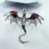 Cartoon Style Dragon Alloy Enamel Inlay Rhinestones Unisex Brooches sku image 9