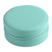 Korean Style Solid Color Pu Leather Jewelry Boxes sku image 3