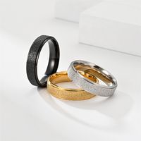 Simple Style Solid Color Stainless Steel Plating Couple Rings main image 4