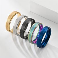 Simple Style Solid Color Stainless Steel Plating Couple Rings main image 1
