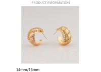 1 Pair Simple Style Geometric Plating Copper Zircon Ear Studs main image 2
