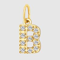 Streetwear Letter Stainless Steel Inlay Zircon Charms Jewelry Accessories sku image 35
