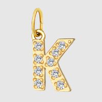 Streetwear Letter Stainless Steel Inlay Zircon Charms Jewelry Accessories sku image 24