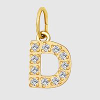 Streetwear Letter Stainless Steel Inlay Zircon Charms Jewelry Accessories sku image 32