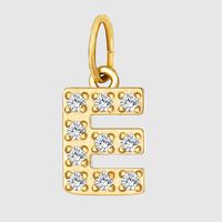 Streetwear Letter Stainless Steel Inlay Zircon Charms Jewelry Accessories sku image 30