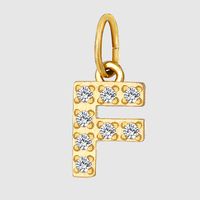 Streetwear Letter Stainless Steel Inlay Zircon Charms Jewelry Accessories sku image 20