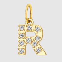 Streetwear Letter Stainless Steel Inlay Zircon Charms Jewelry Accessories sku image 31