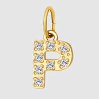 Streetwear Letter Stainless Steel Inlay Zircon Charms Jewelry Accessories sku image 14
