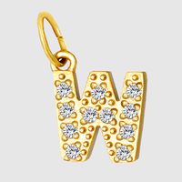 Streetwear Letter Stainless Steel Inlay Zircon Charms Jewelry Accessories sku image 39