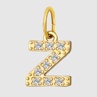 Streetwear Letter Stainless Steel Inlay Zircon Charms Jewelry Accessories sku image 23