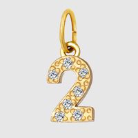 Streetwear Letter Stainless Steel Inlay Zircon Charms Jewelry Accessories sku image 12