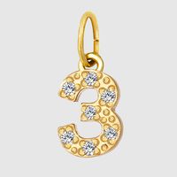 Streetwear Letter Stainless Steel Inlay Zircon Charms Jewelry Accessories sku image 13