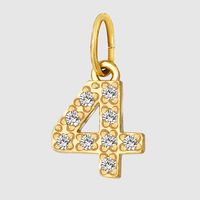 Streetwear Letter Stainless Steel Inlay Zircon Charms Jewelry Accessories sku image 9